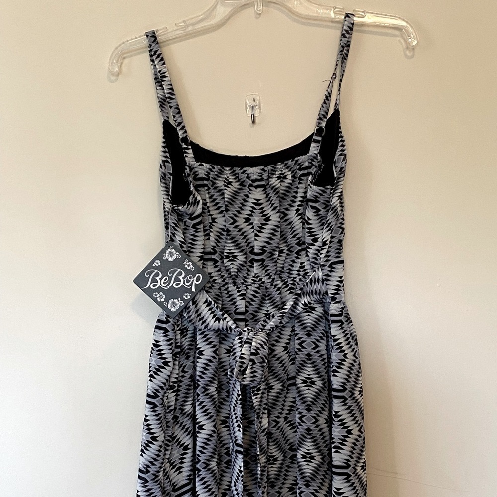 BEBOP spaghetti strap grey black chiffon dress med - Picture 3 of 9